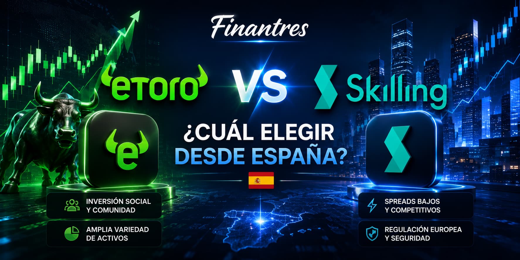 eToro vs Skilling: ¿cuál es mejor para invertir desde España?