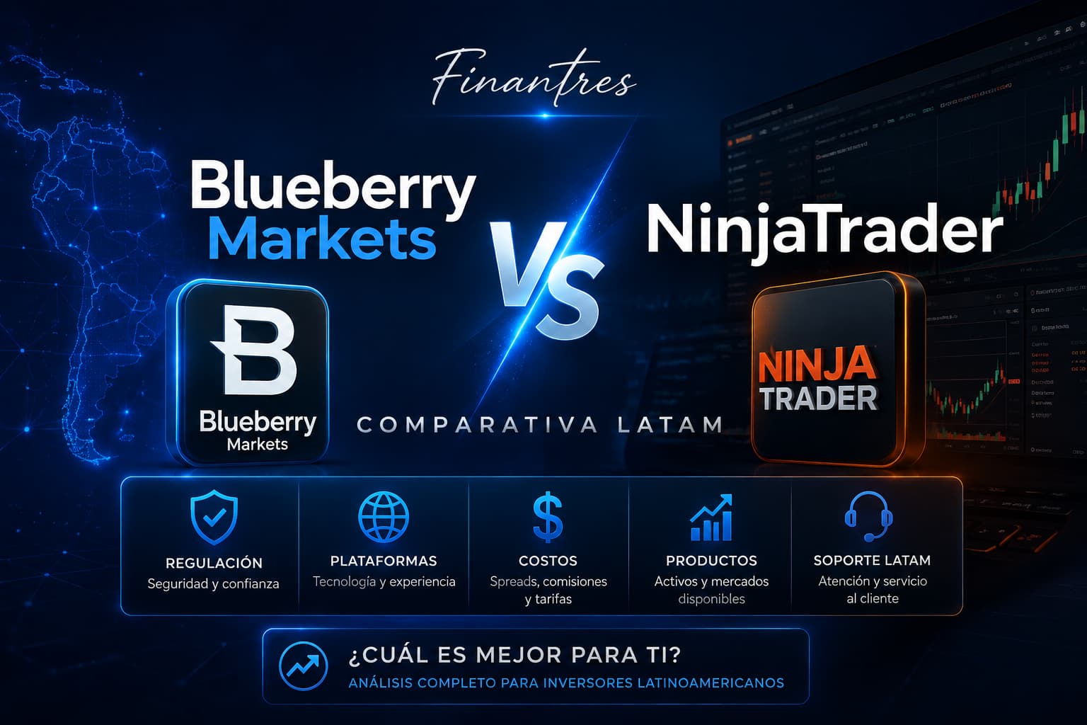 Blueberry Markets vs NinjaTrader comparativa LatAm