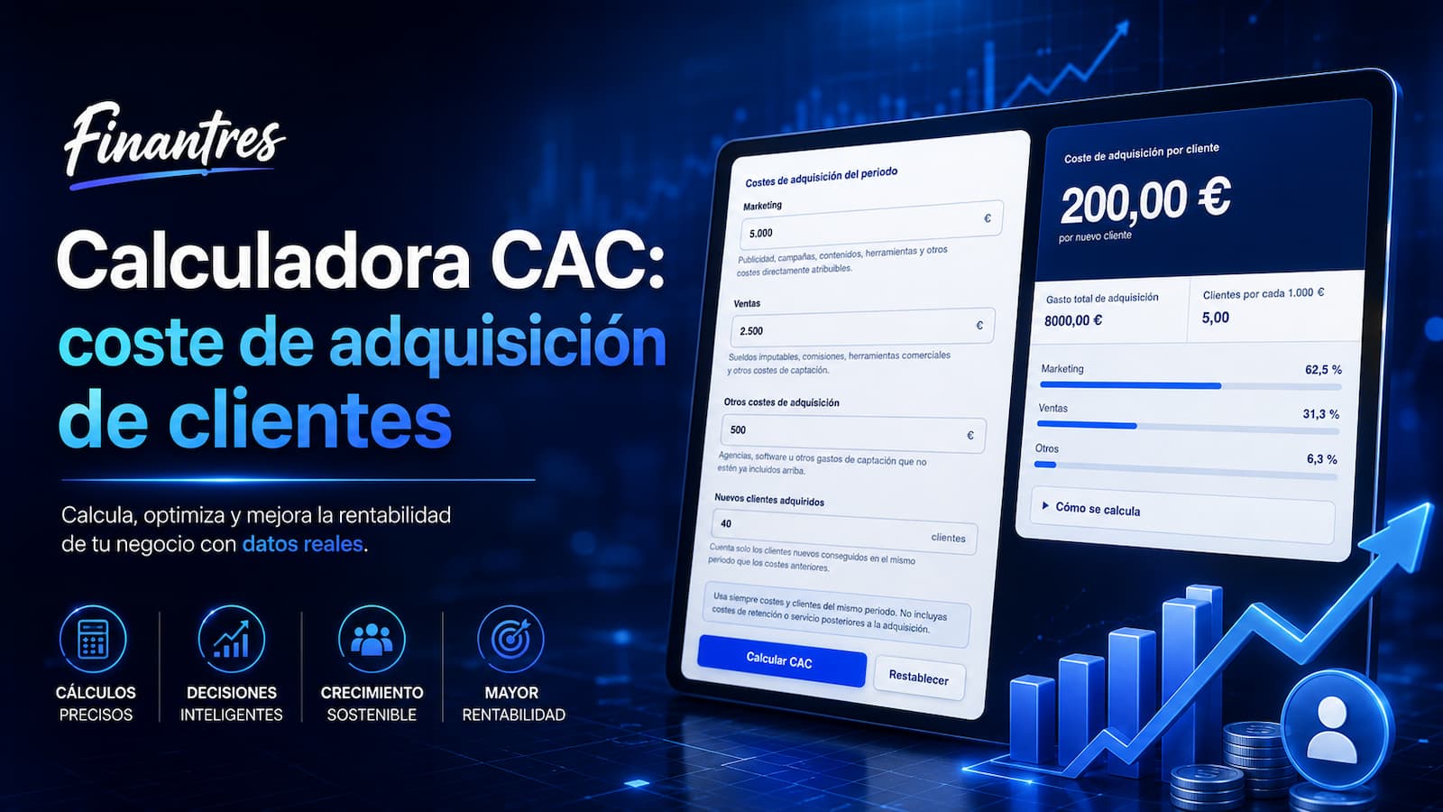 Calculadora de Coste de Adquisición de Clientes (CAC)