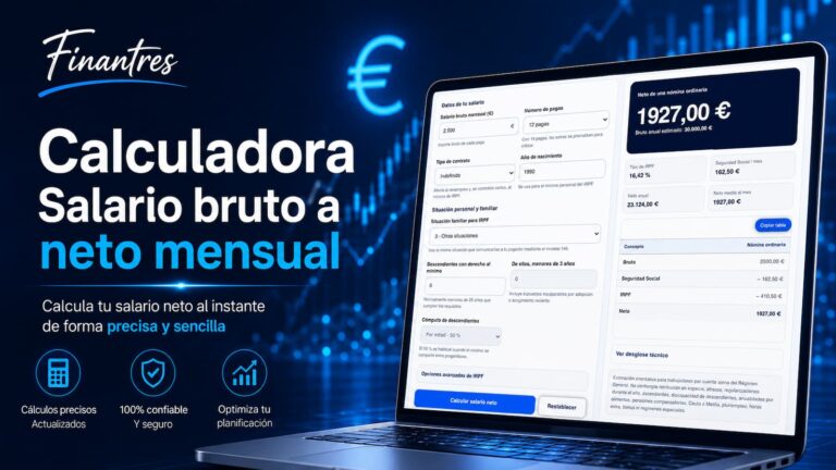 Calculadora de salario bruto a neto mensual en España (2026)
