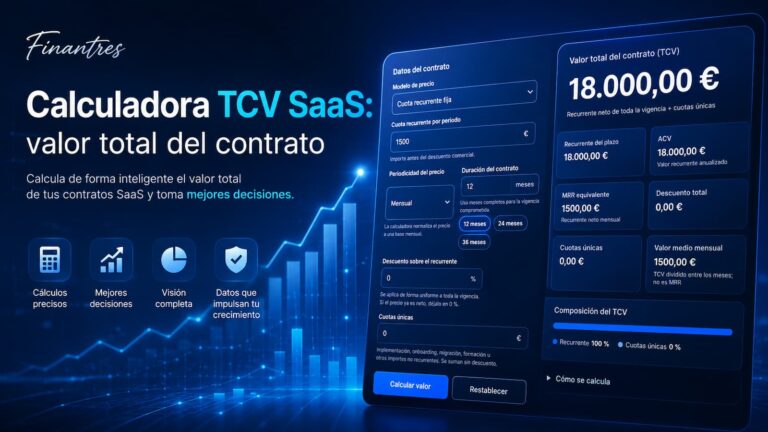 Calculadora de valor de contrato SaaS (TCV): calcula TCV, ACV y MRR