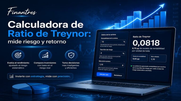Calculadora de Ratio de Treynor: rentabilidad ajustada por beta