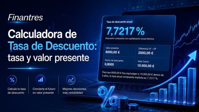 Calculadora de tasa de descuento: calcula la tasa anual o el valor presente