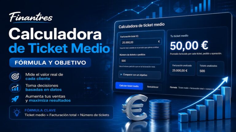 Calculadora de ticket medio: calcula el importe medio por pedido