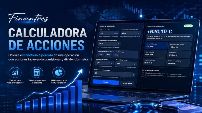 Calculadora de acciones: rentabilidad, beneficio y precio de equilibrio