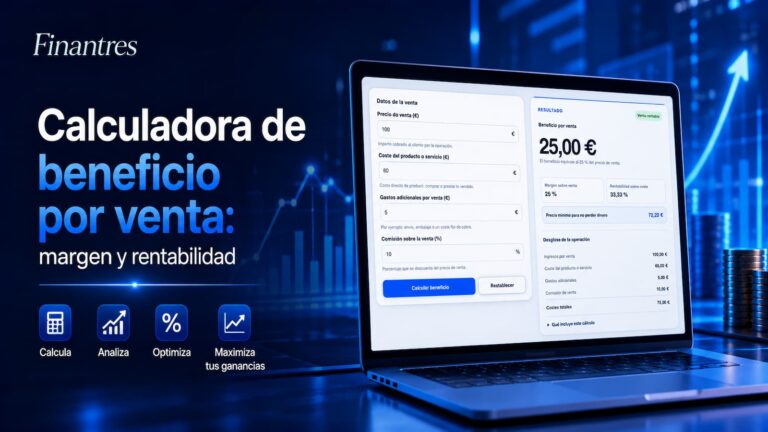 Calculadora de beneficio por venta: margen, rentabilidad y precio mínimo
