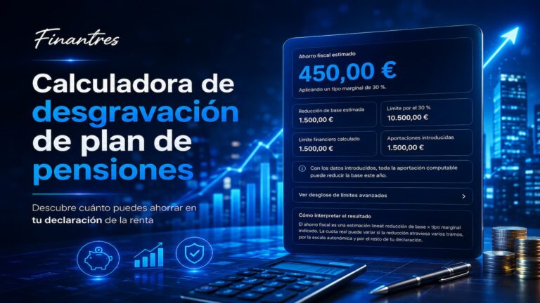 Calculadora de desgravación de plan de pensiones: cuánto puedes ahorrar en IRPF
