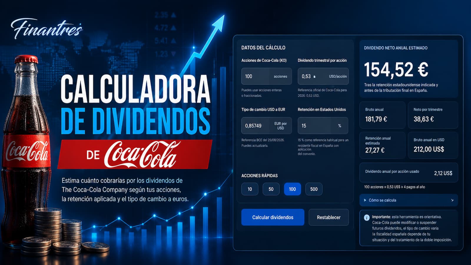 Calculadora de dividendos de Coca Cola
