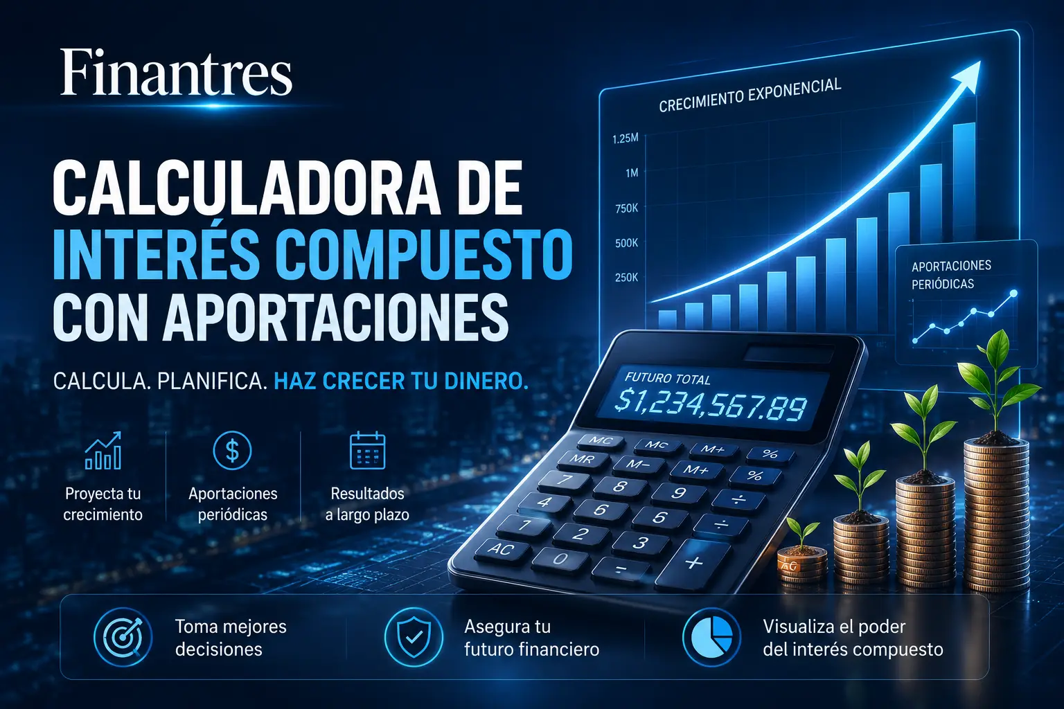 Calculadora de interés compuesto: simula cuánto puede crecer tu dinero