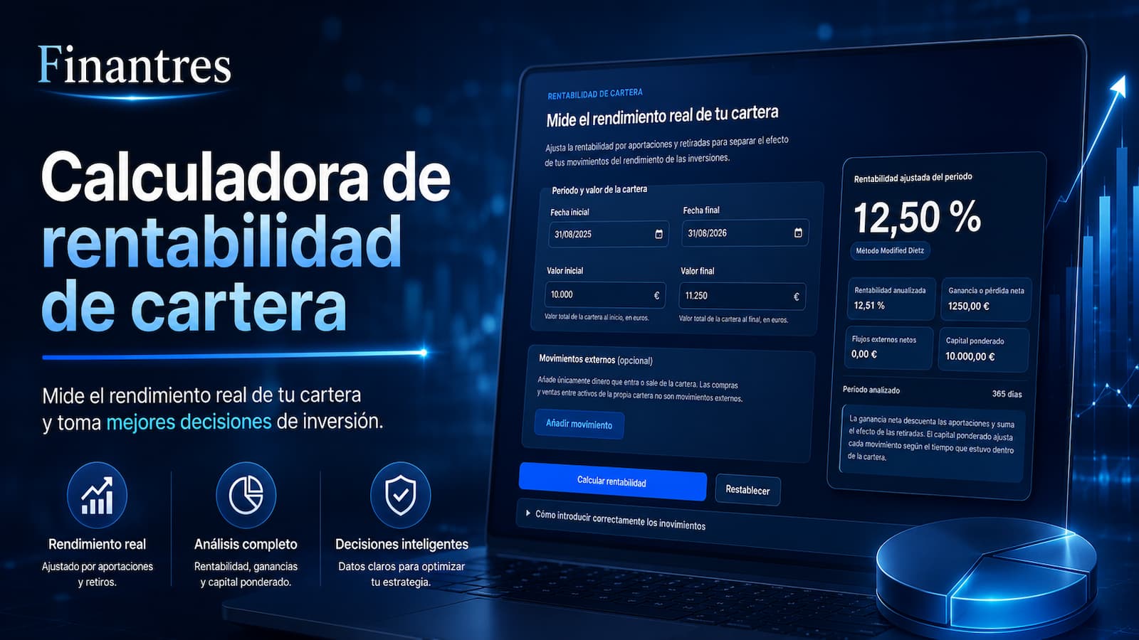 Calculadora de rentabilidad de cartera: mide tu rendimiento con Modified Dietz