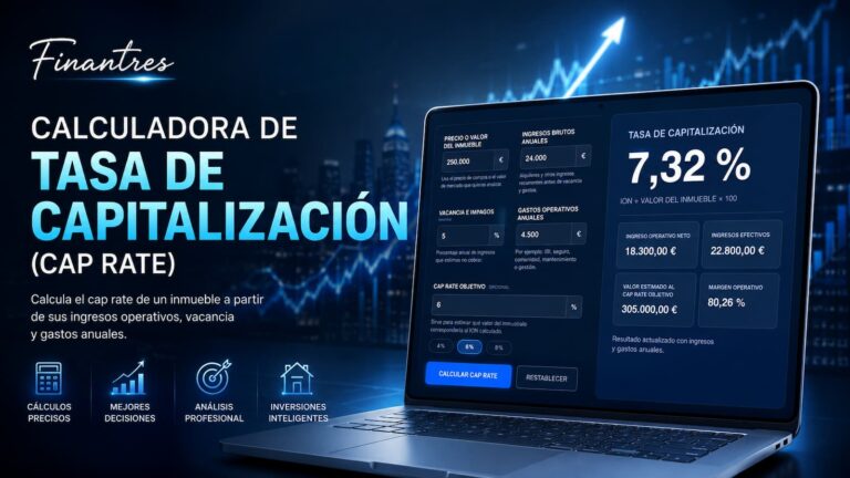 Calculadora de tasa de capitalización (cap rate) de un inmueble