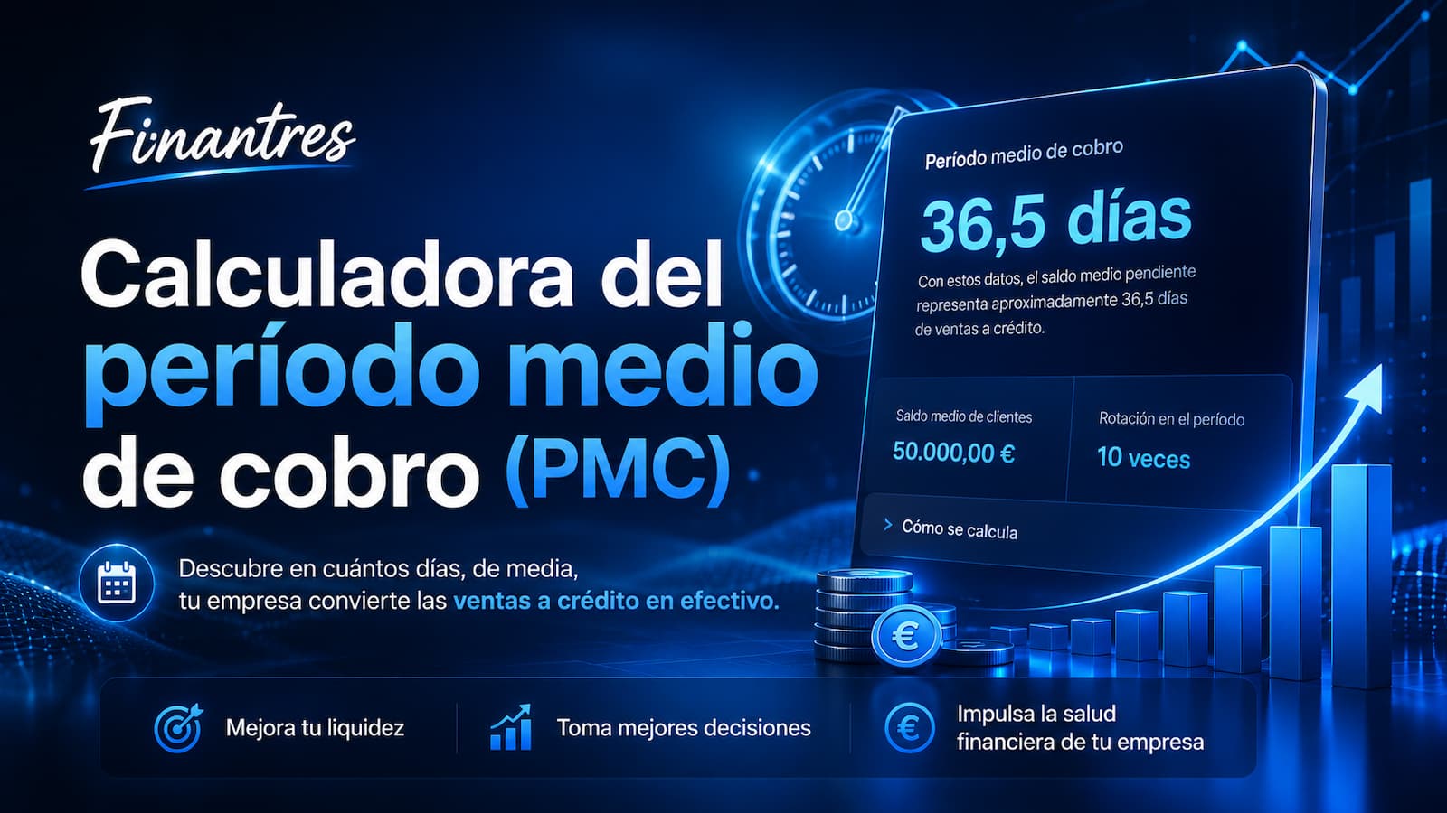 Calculadora del período medio de cobro (PMC)