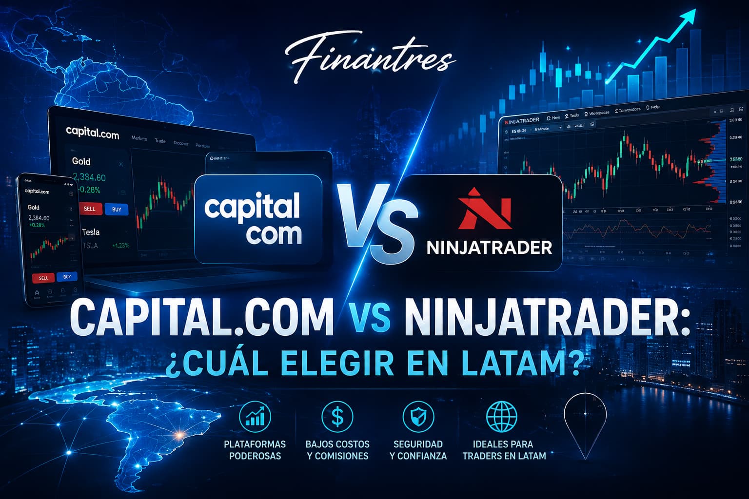 Capital.com vs NinjaTrader: ¿cuál es mejor para hacer trading en Latinoamérica?