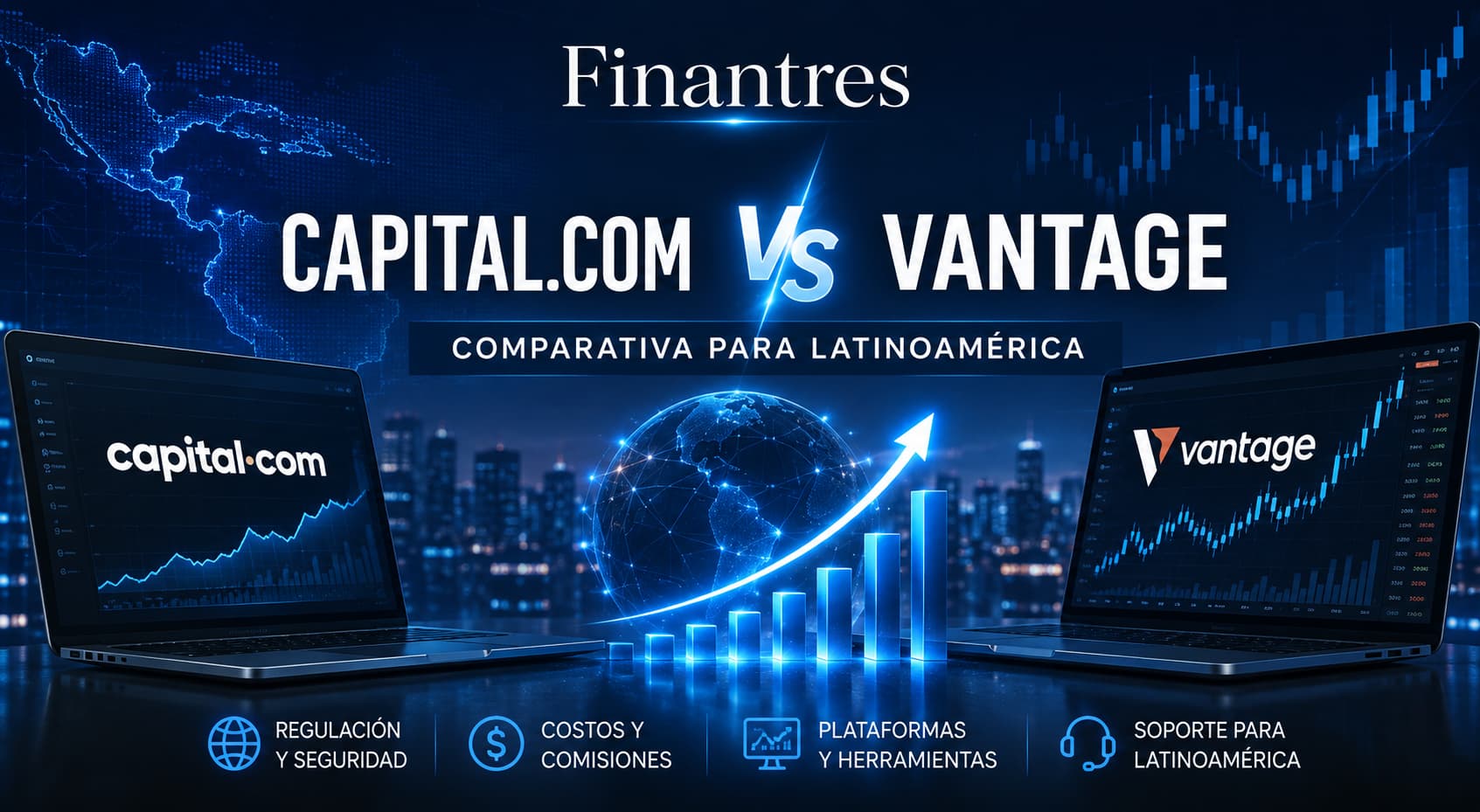 Capital com vs Vantage comparativa para Latinoamérica