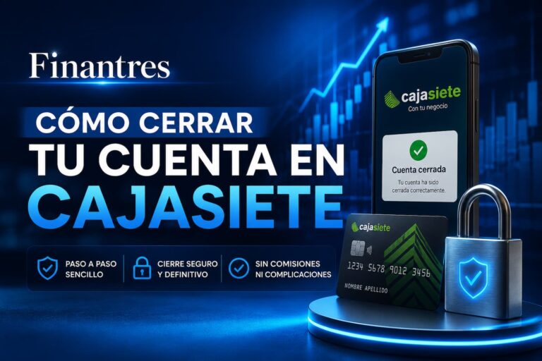 Cerrar cuenta en CajaSiete