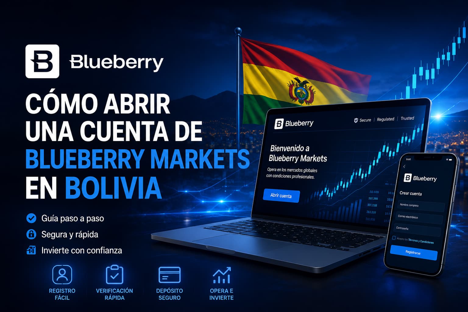 Cómo abrir una cuenta de Blueberry Markets en Bolivia paso a paso
