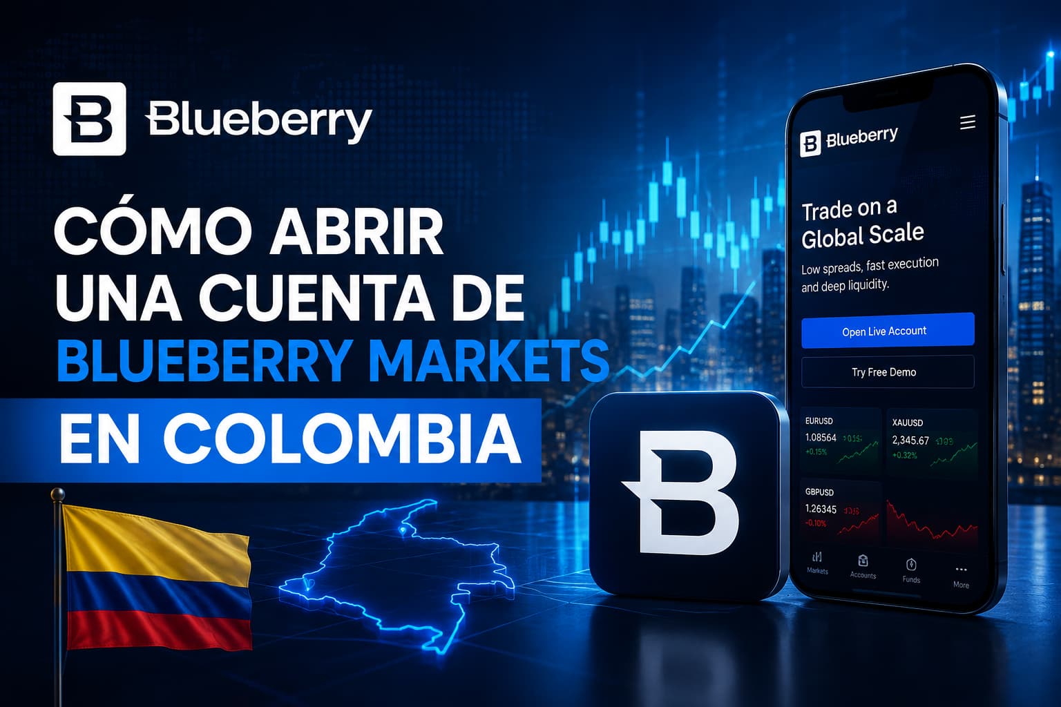 Cómo abrir una cuenta de Blueberry Markets en Colombia paso a paso