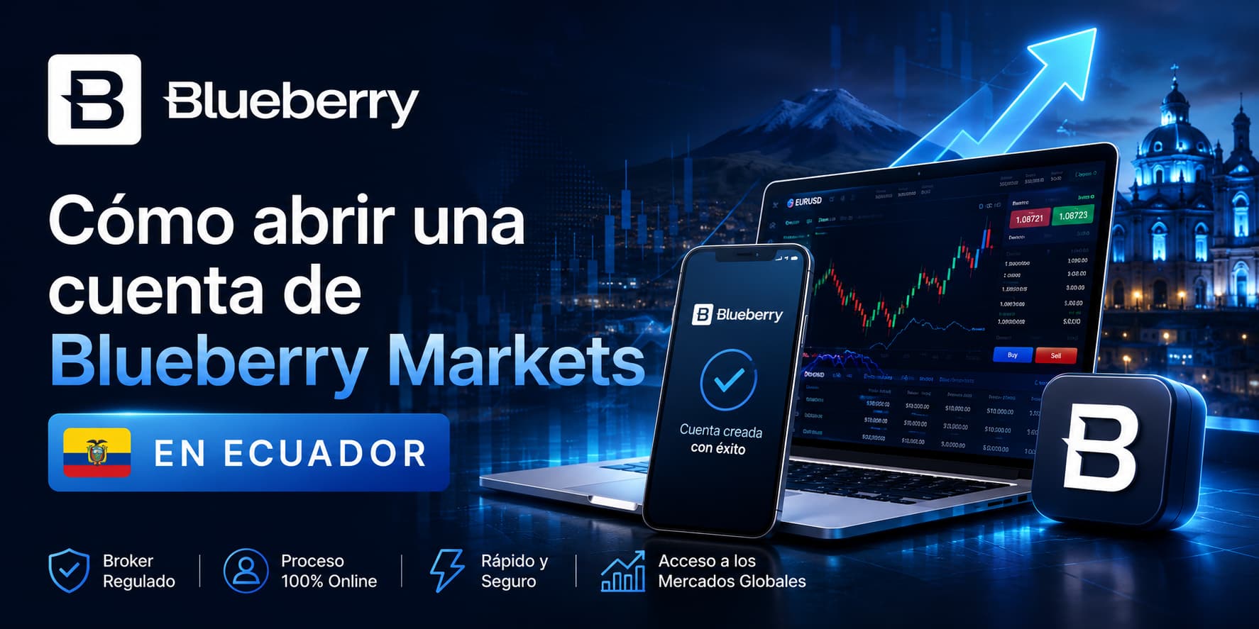 Cómo abrir una cuenta de Blueberry Markets en Ecuador