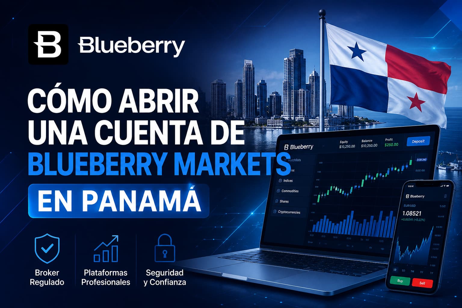 Cómo abrir una cuenta de Blueberry Markets en Panamá paso a paso