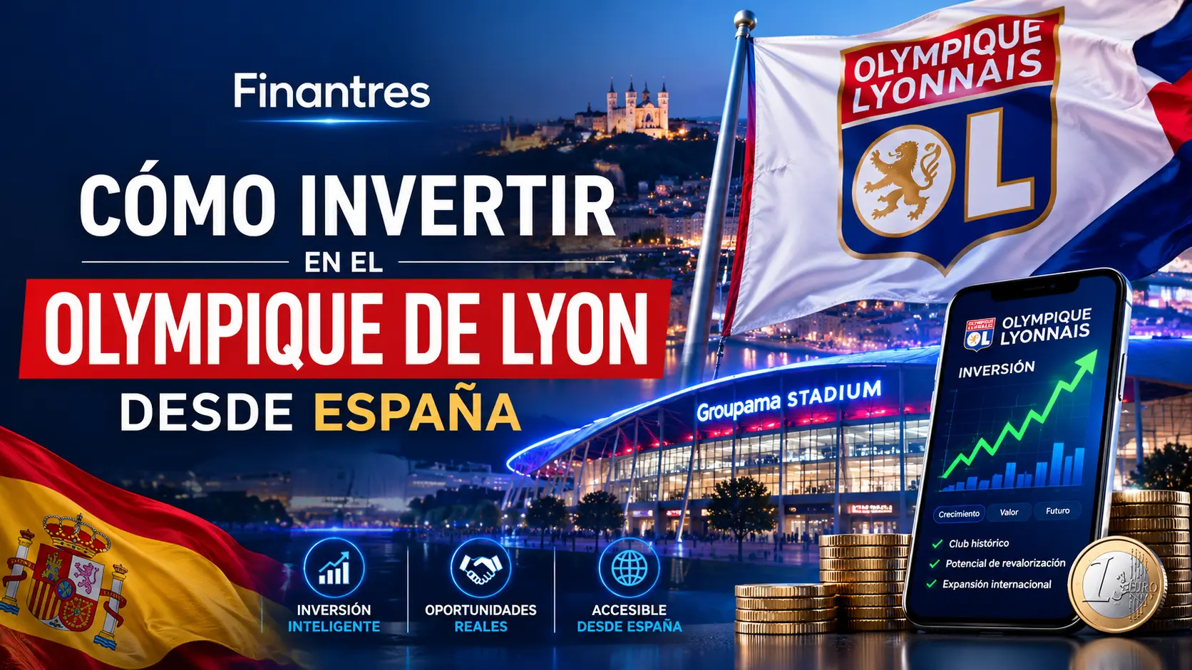 Cómo invertir en el Olympique de Lyon desde España paso a paso