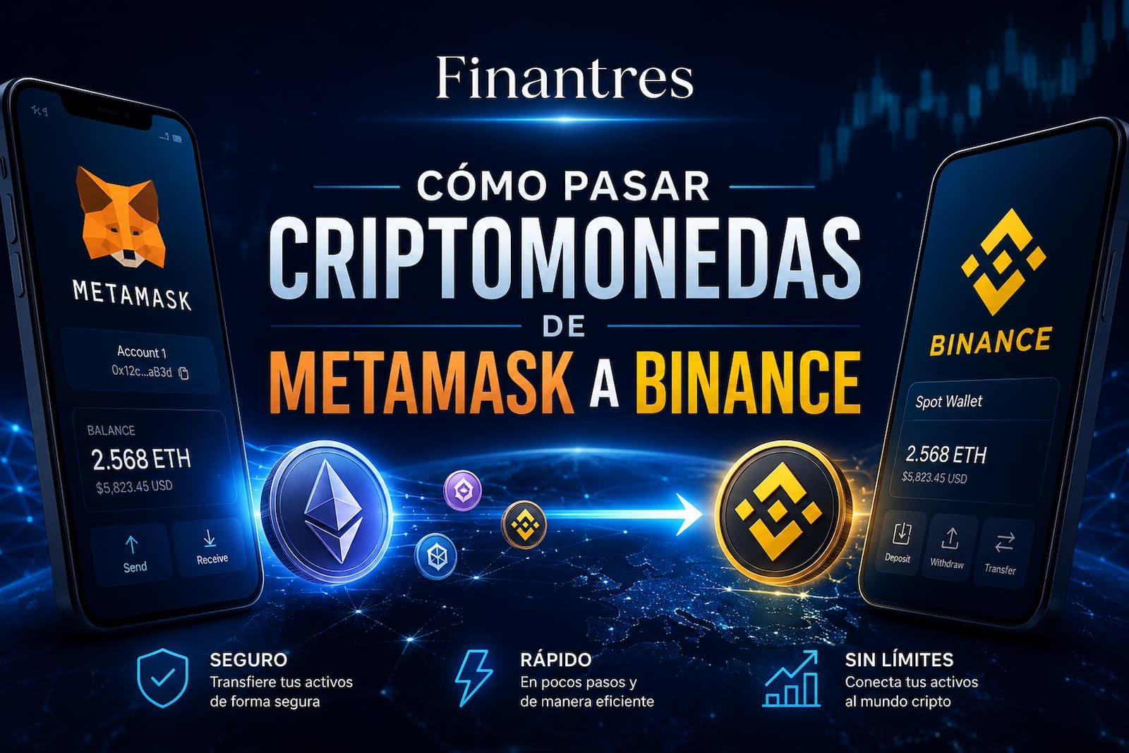 Cómo pasar criptomonedas de MetaMask a Binance