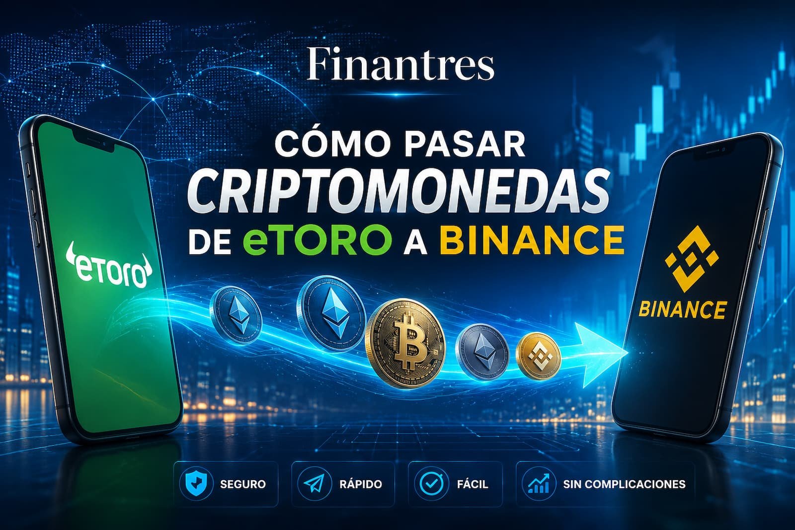 Cómo pasar criptomonedas de eToro a Binance