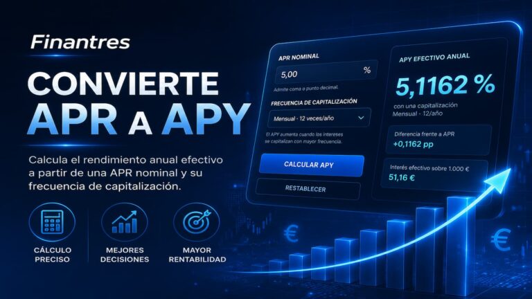 Calculadora de conversión de APR a APY: calcula el rendimiento efectivo anual