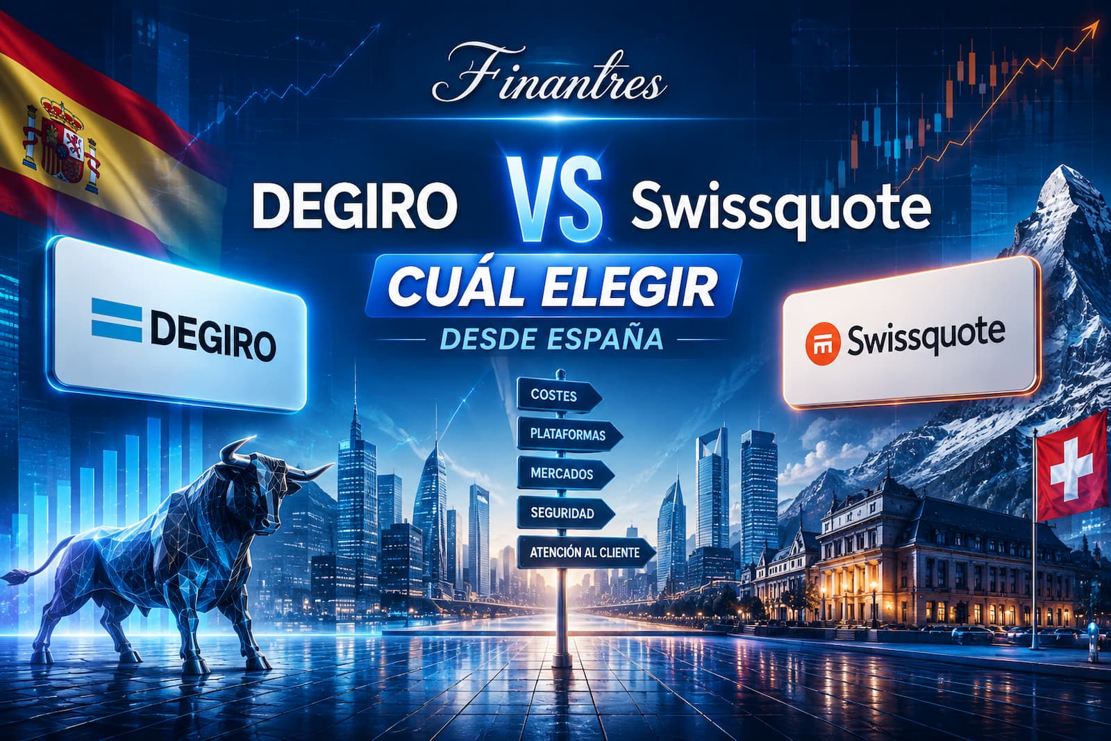DEGIRO vs Swissquote: ¿qué bróker es mejor para invertir desde España?