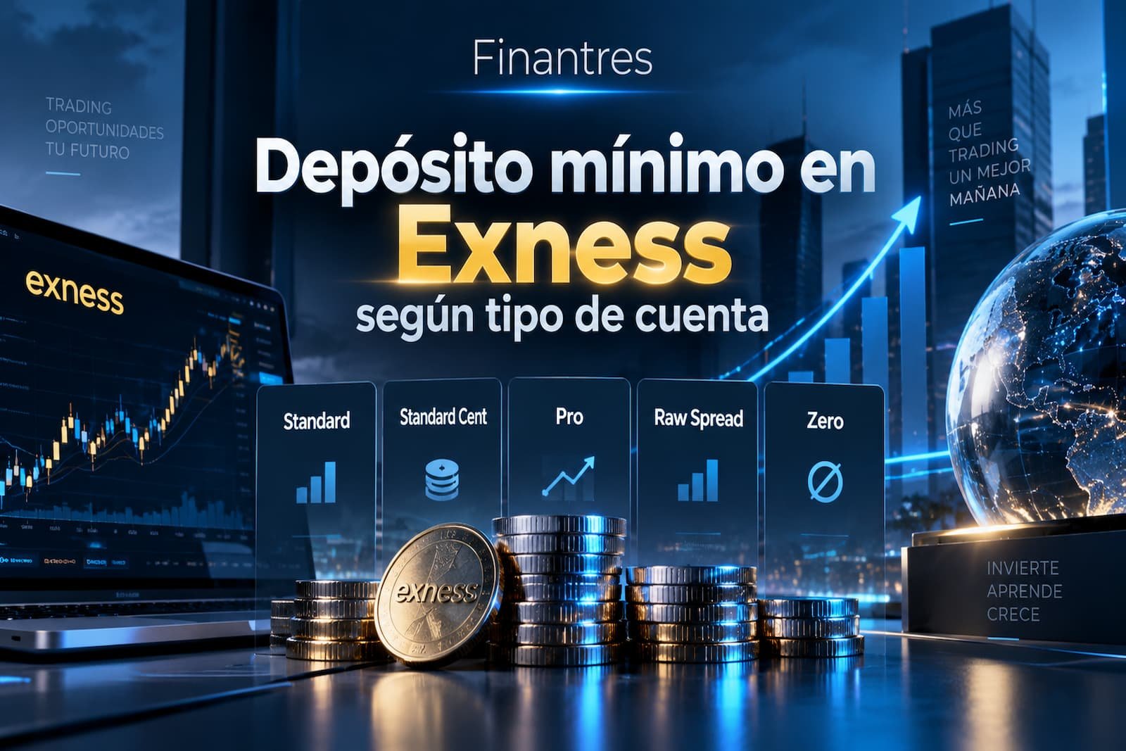 Depósito mínimo en Exness según tipo de cuenta