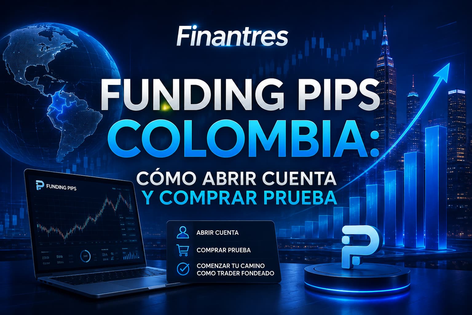 Funding Pips en Colombia: disponibilidad y cómo abrir una cuenta o comprar una prueba