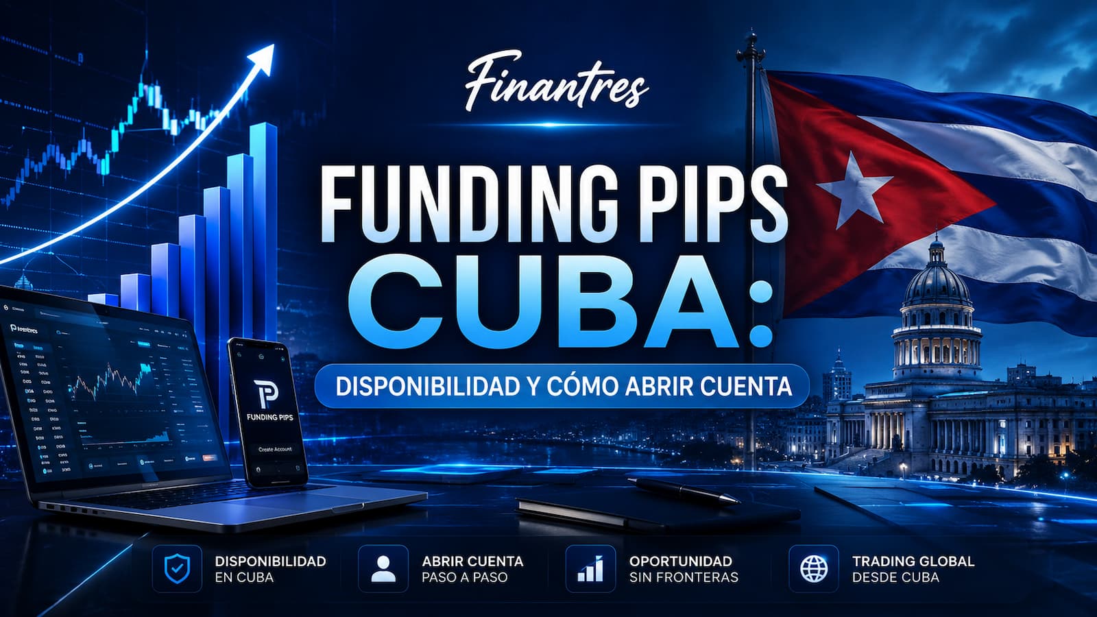 Funding Pips en Cuba: disponibilidad y cómo abrir una cuenta o comprar una prueba