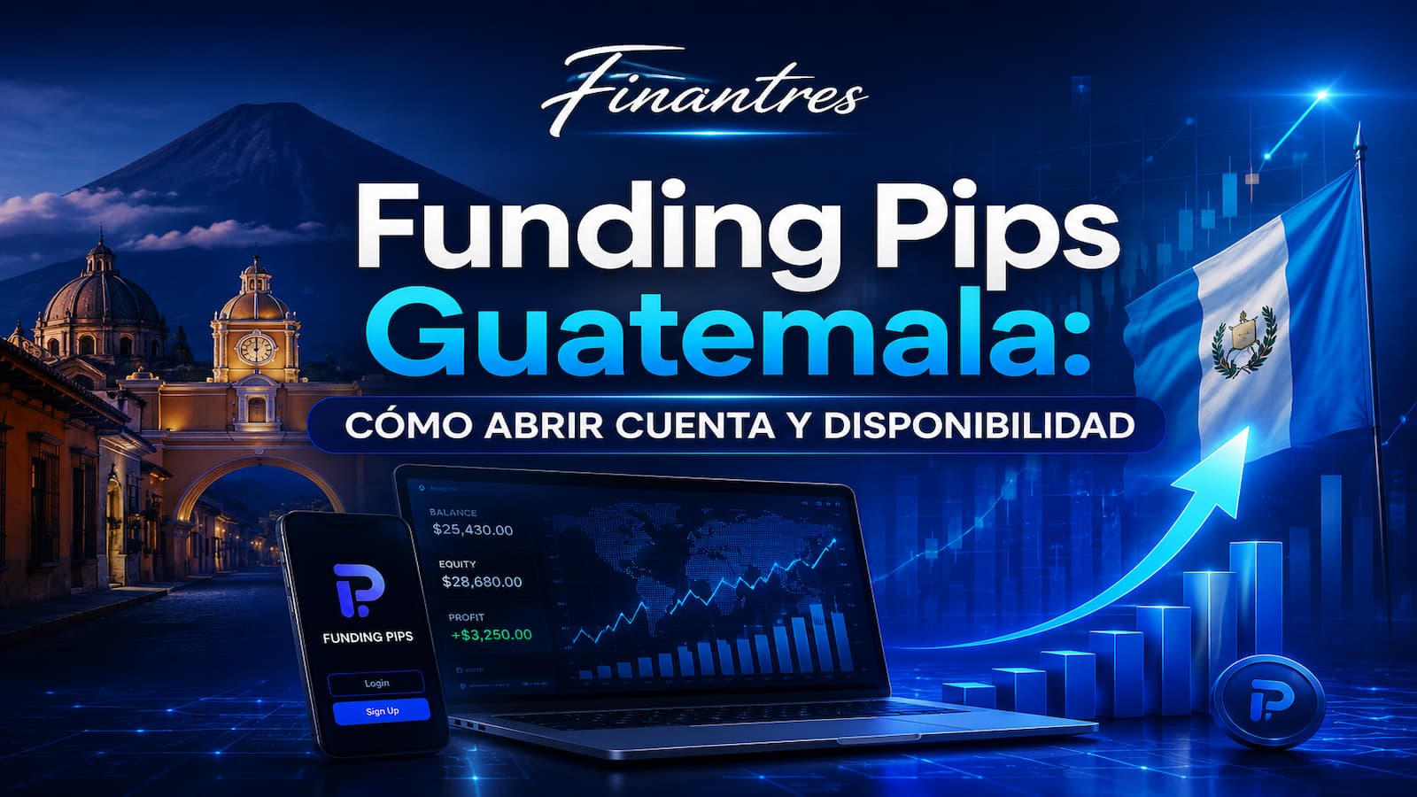 Funding Pips en Guatemala: disponibilidad y cómo abrir una cuenta o comprar una prueba