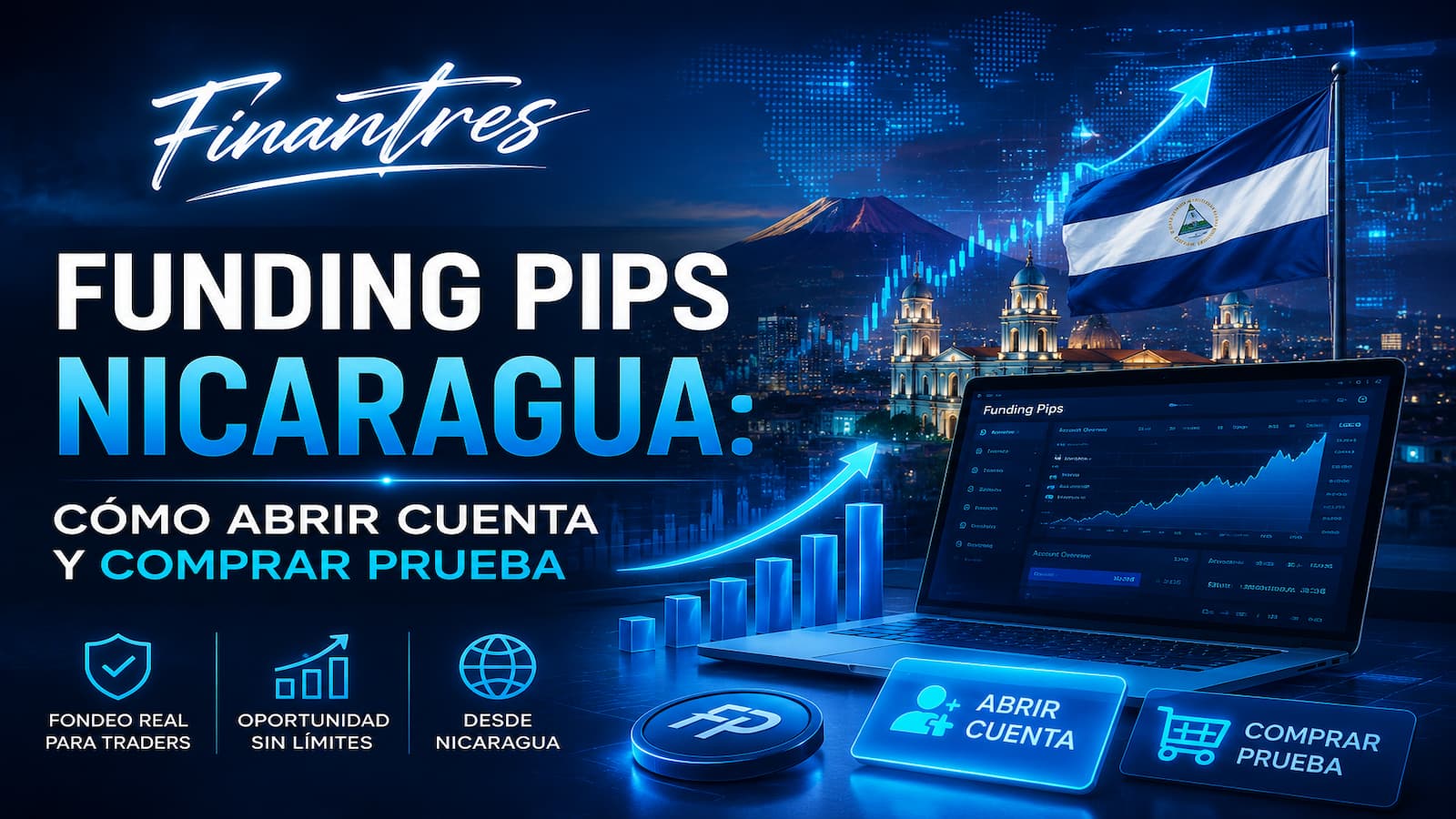 Funding Pips en Nicaragua: disponibilidad y cómo abrir una cuenta o comprar una prueba