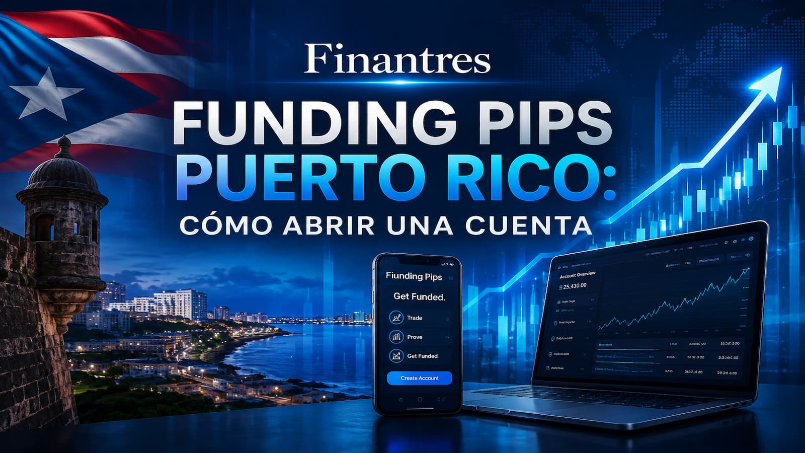 Funding Pips en Puerto Rico: disponibilidad y cómo abrir una cuenta o comprar una prueba