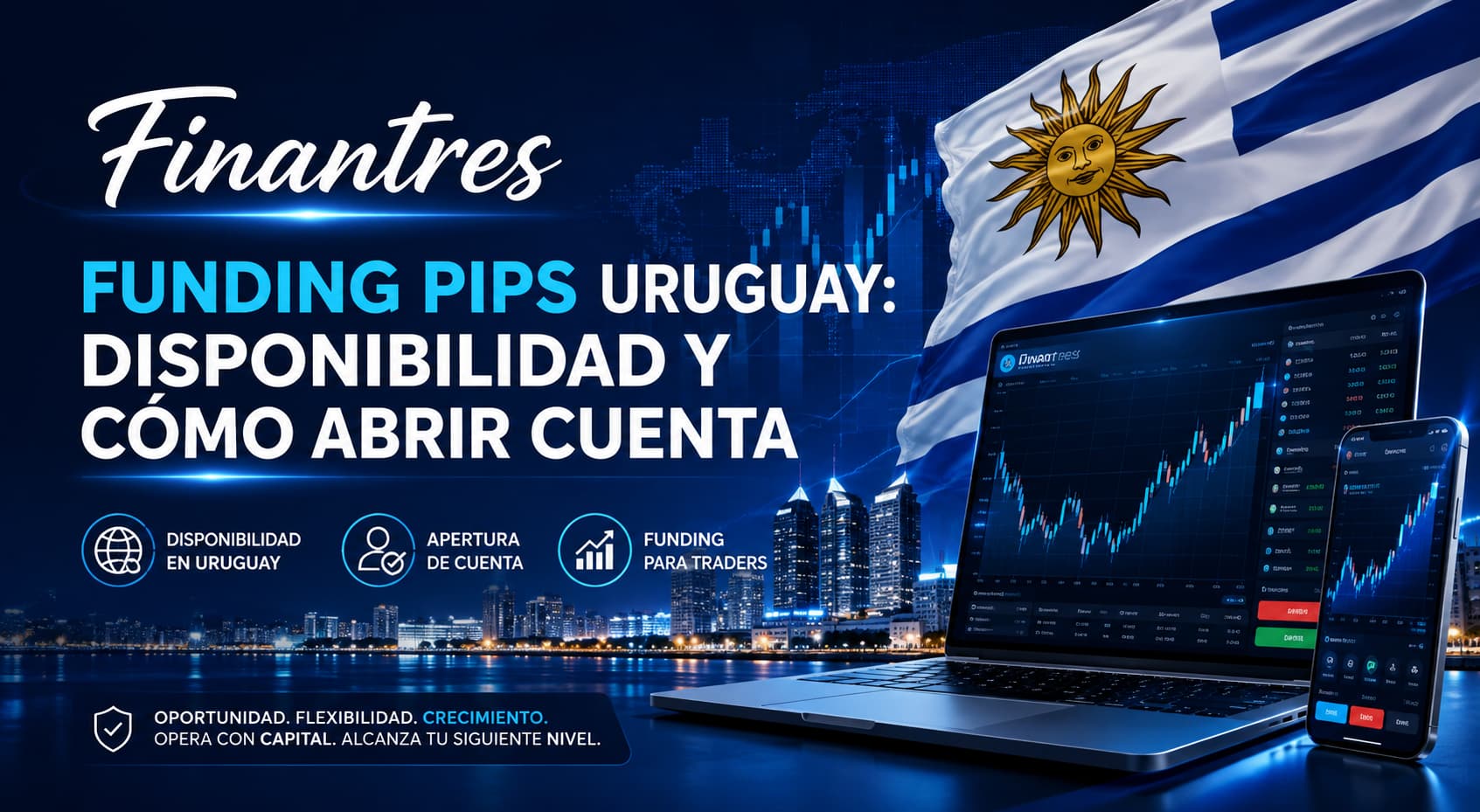 Funding Pips en Uruguay: disponibilidad y cómo abrir una cuenta o comprar una prueba