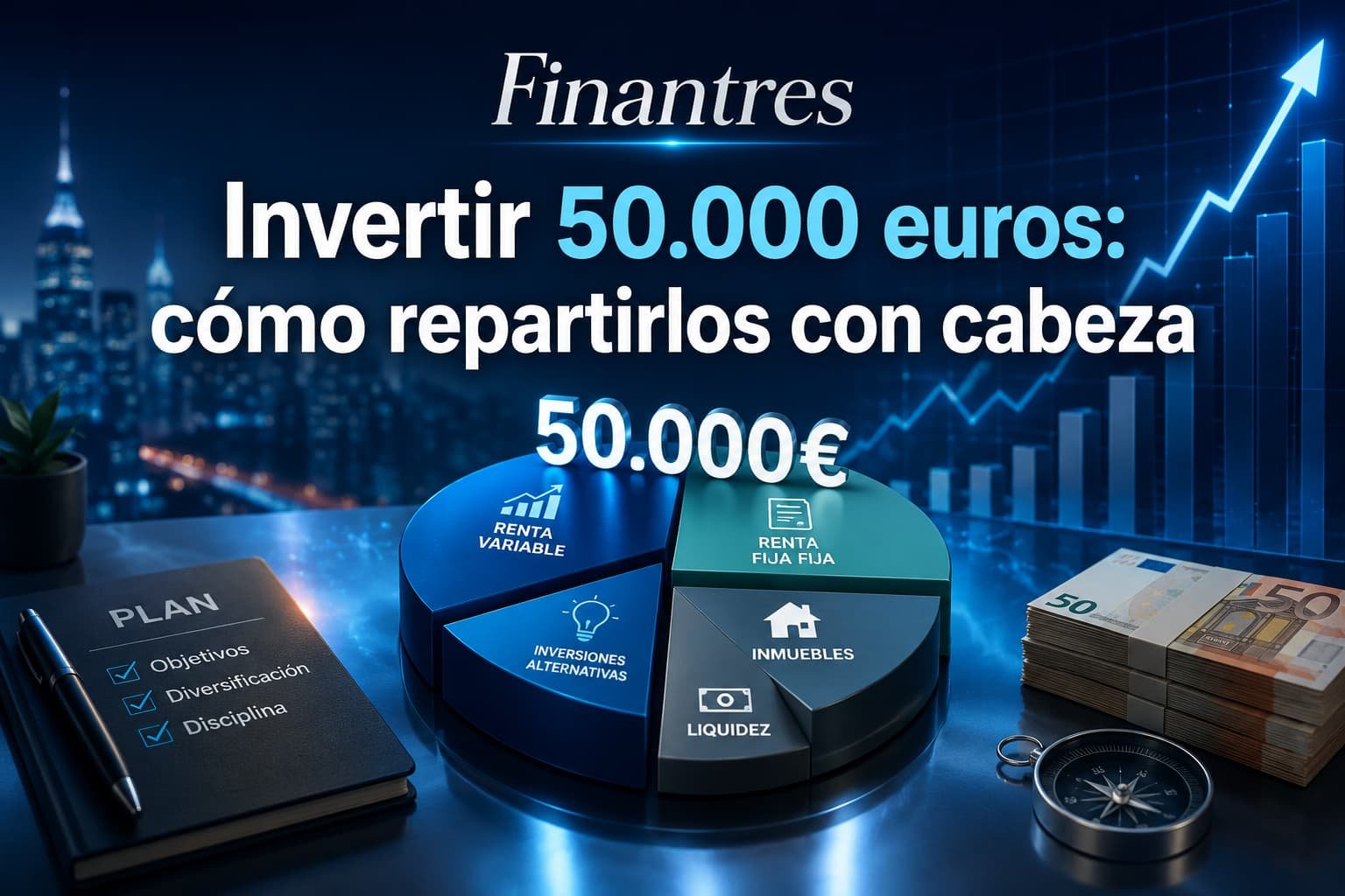 Invertir 50 000 euros cómo repartirlos con cabeza
