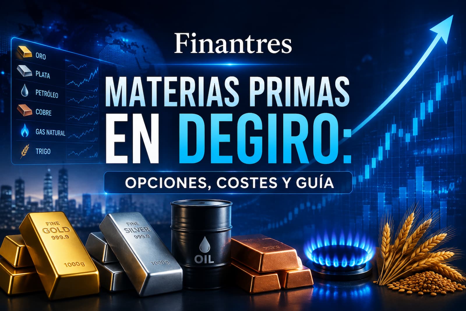 Materias primas en DEGIRO: cómo invertir, opciones y costes