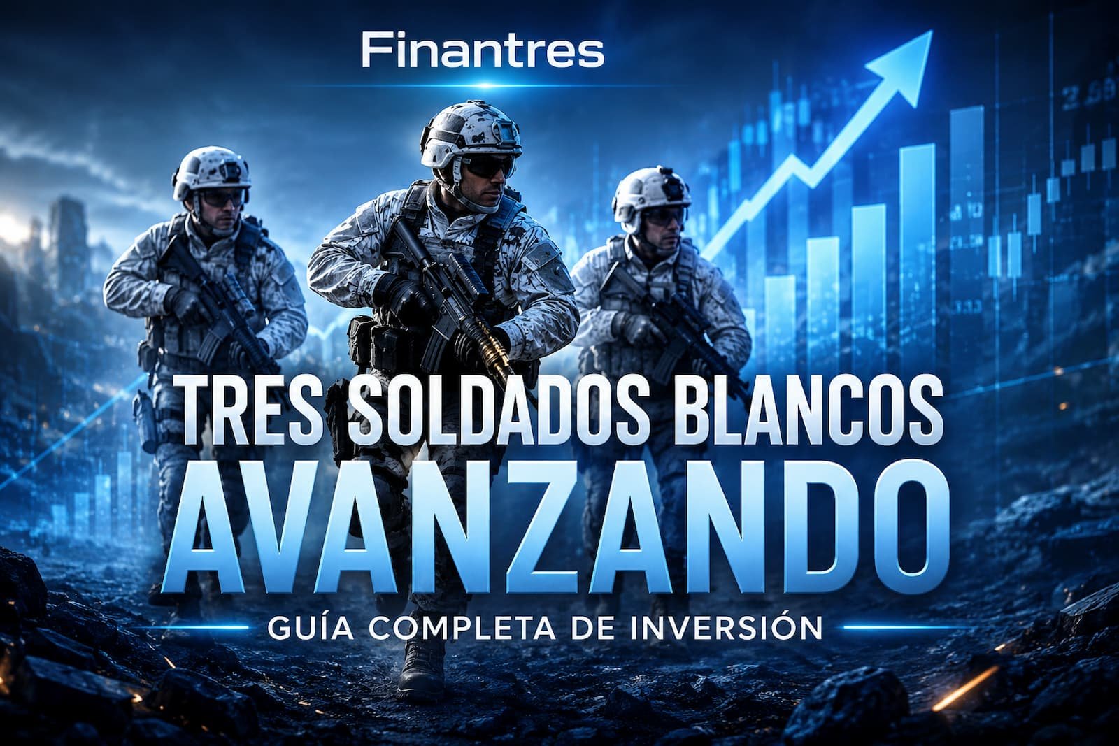 Tres soldados blancos avanzando
