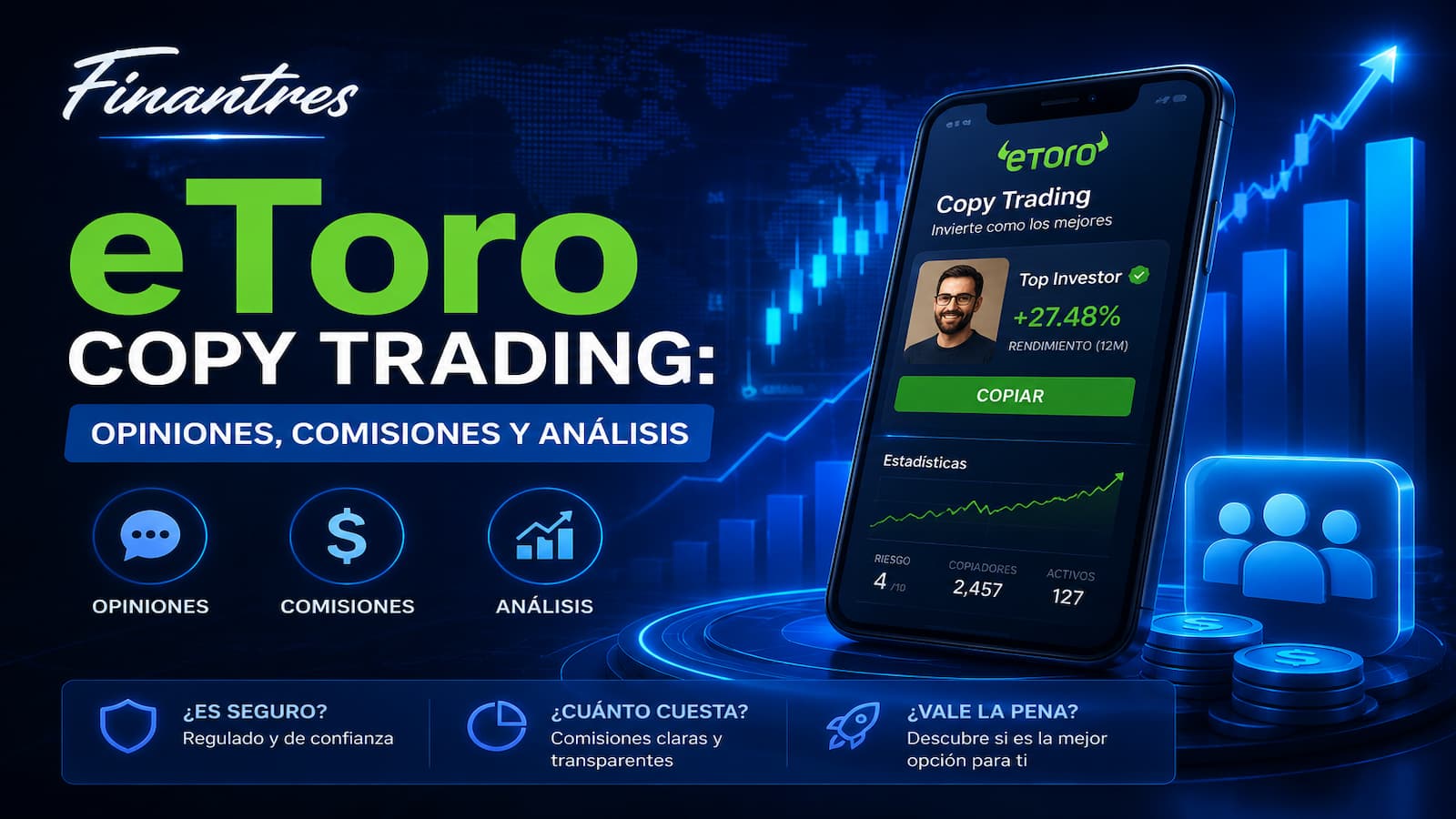 eToro copy trading opiniones comisiones y análisis