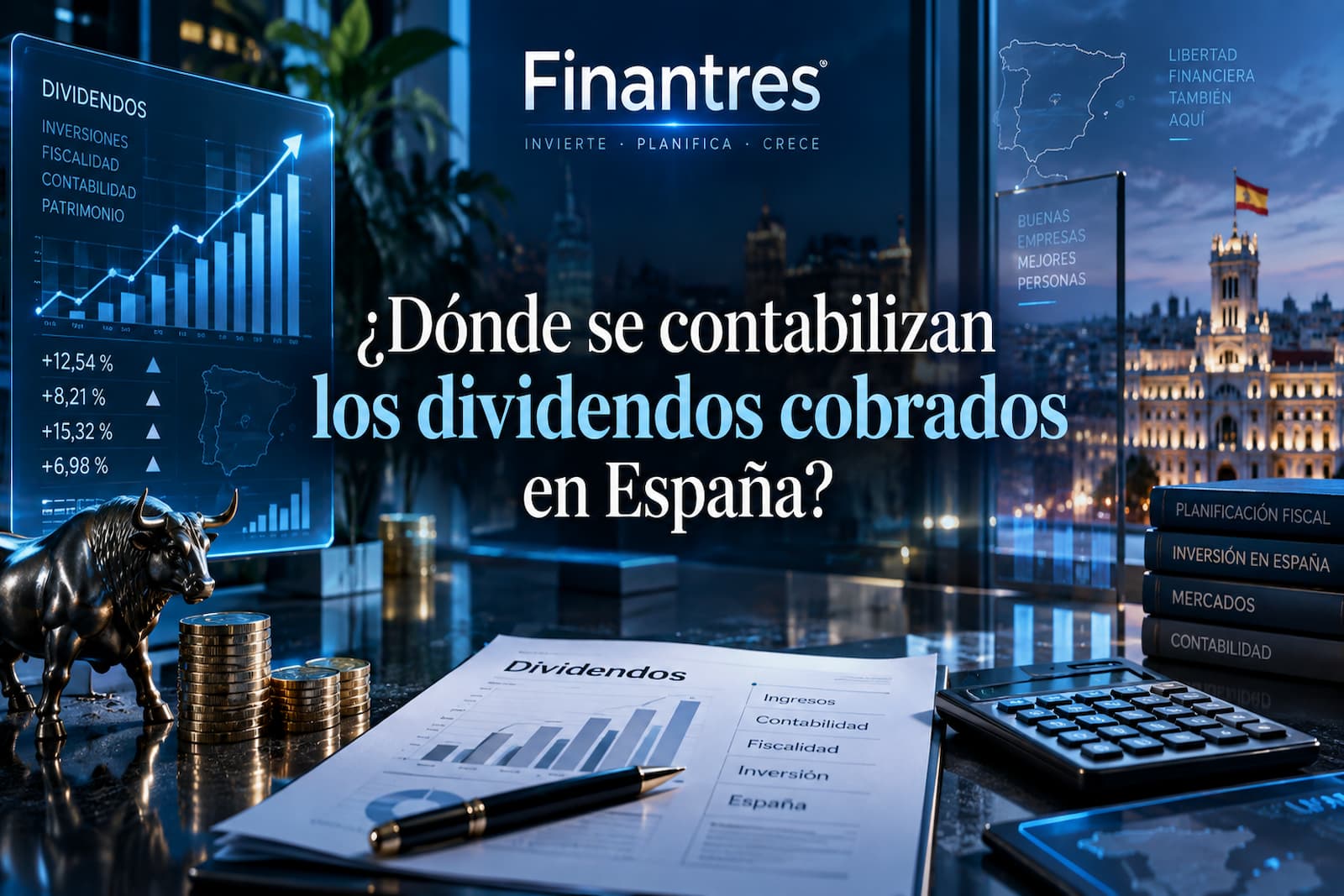 ¿Dónde se contabilizan los dividendos cobrados en España?