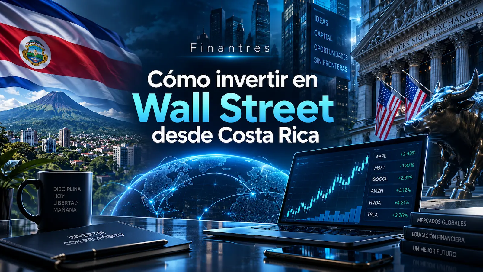 Cómo invertir en Wall Street desde Costa Rica
