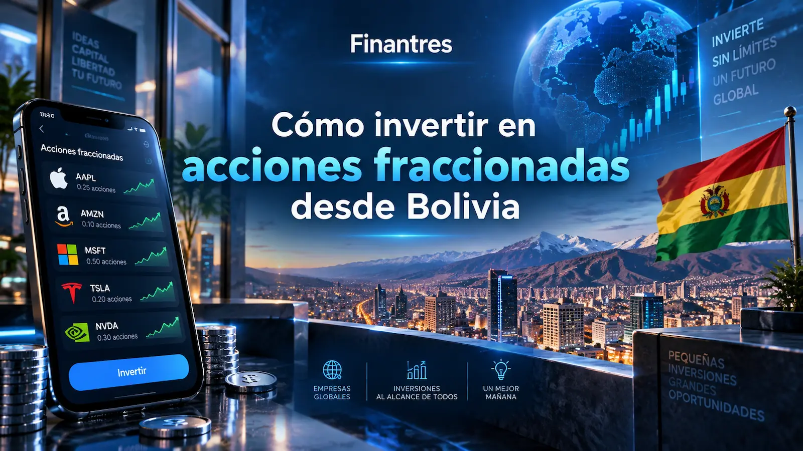 Cómo invertir en acciones fraccionadas desde Bolivia