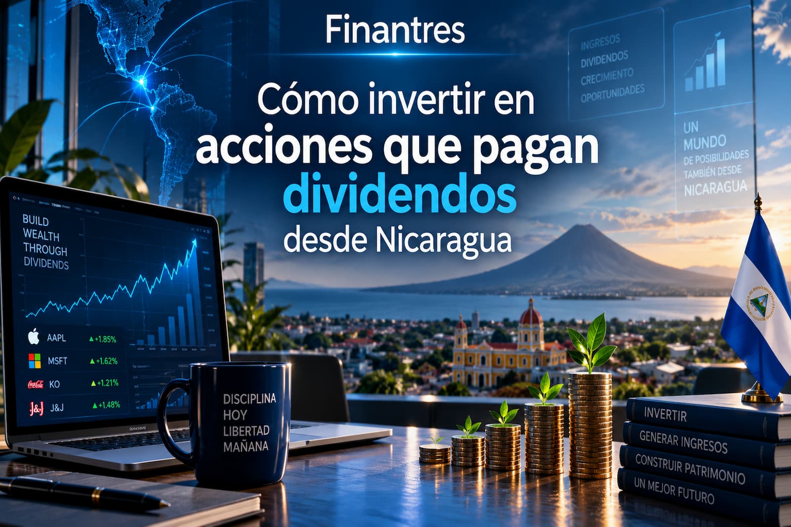 Cómo invertir en acciones que pagan dividendos desde Nicaragua