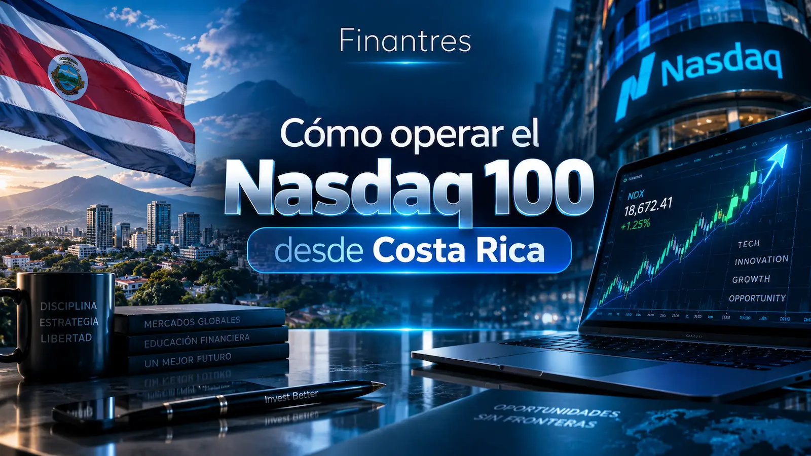 Cómo operar el Nasdaq 100 desde Costa Rica