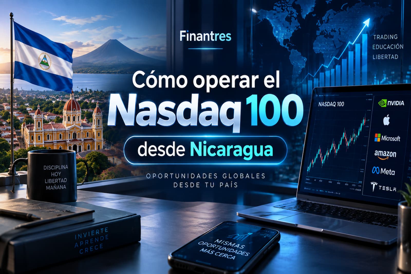 Cómo operar el Nasdaq 100 desde Nicaragua
