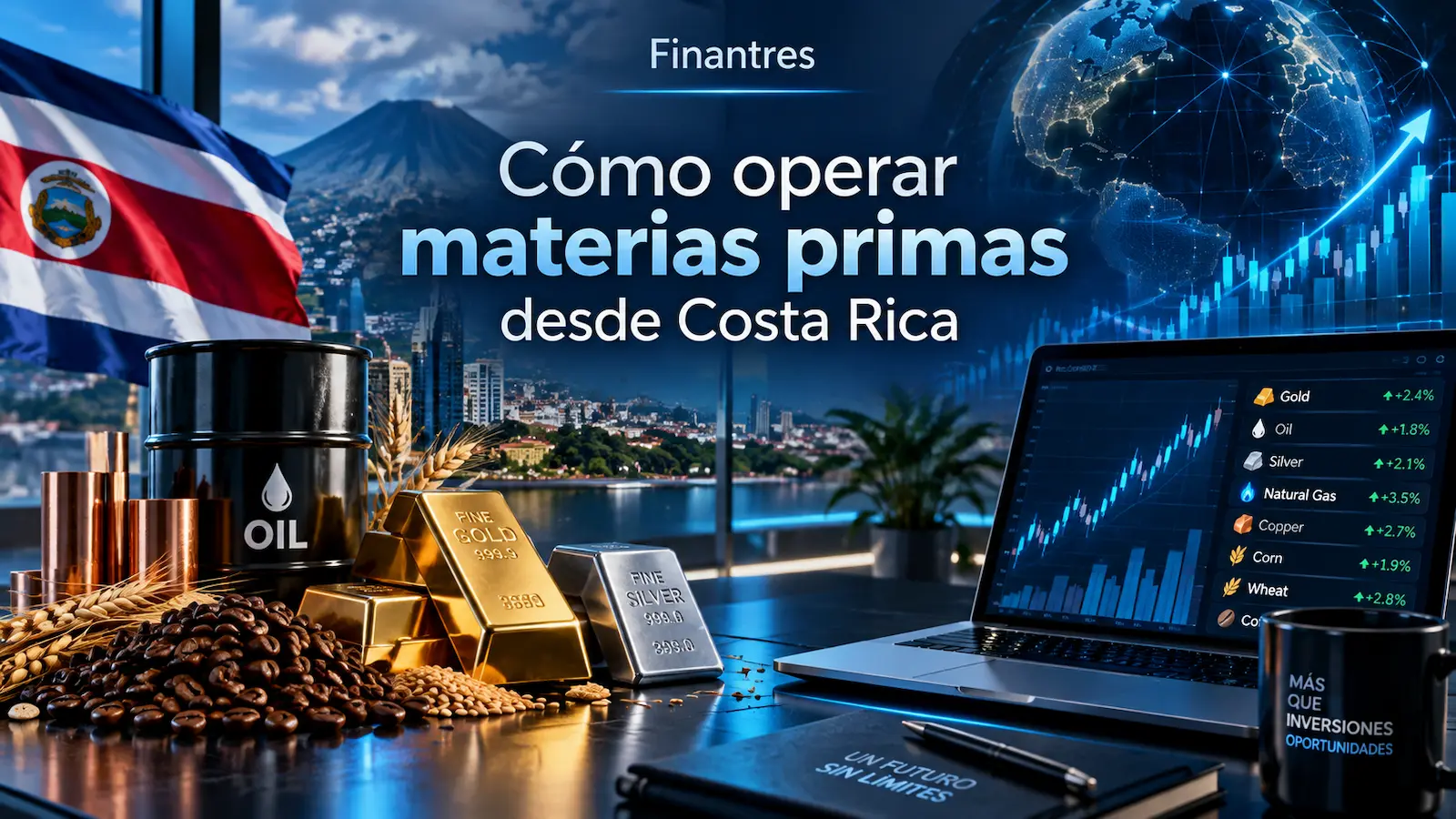 Cómo operar materias primas desde Costa Rica: guía práctica