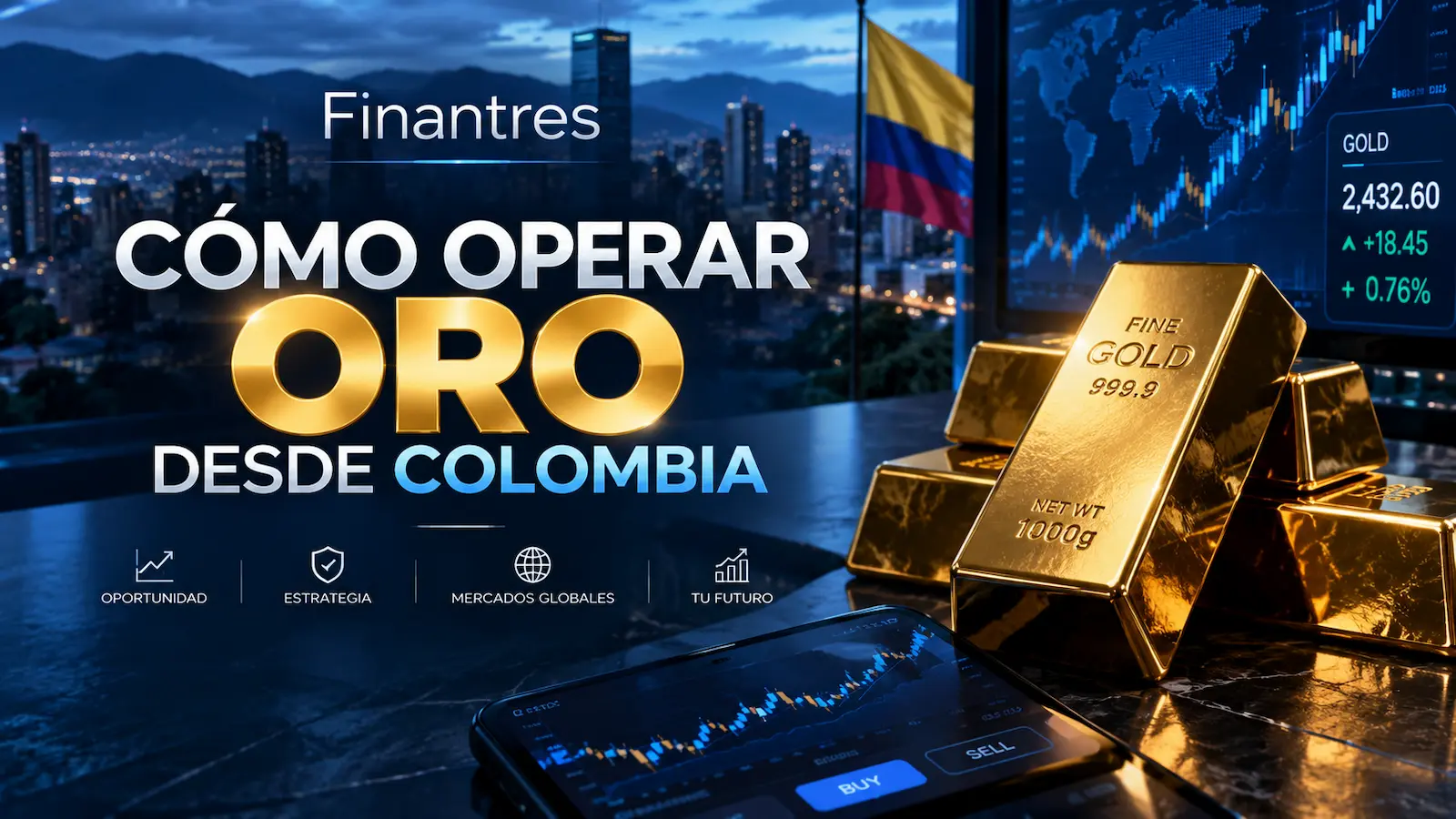 Cómo operar oro desde Colombia