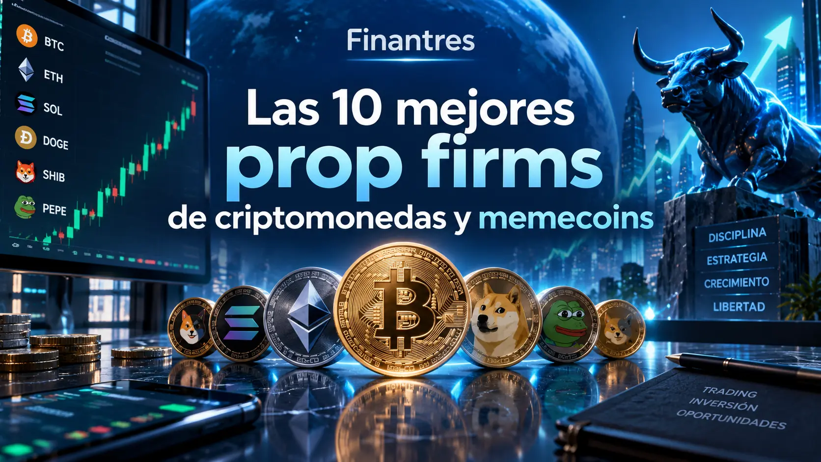 Las 10 mejores prop firms de criptomonedas y memecoins