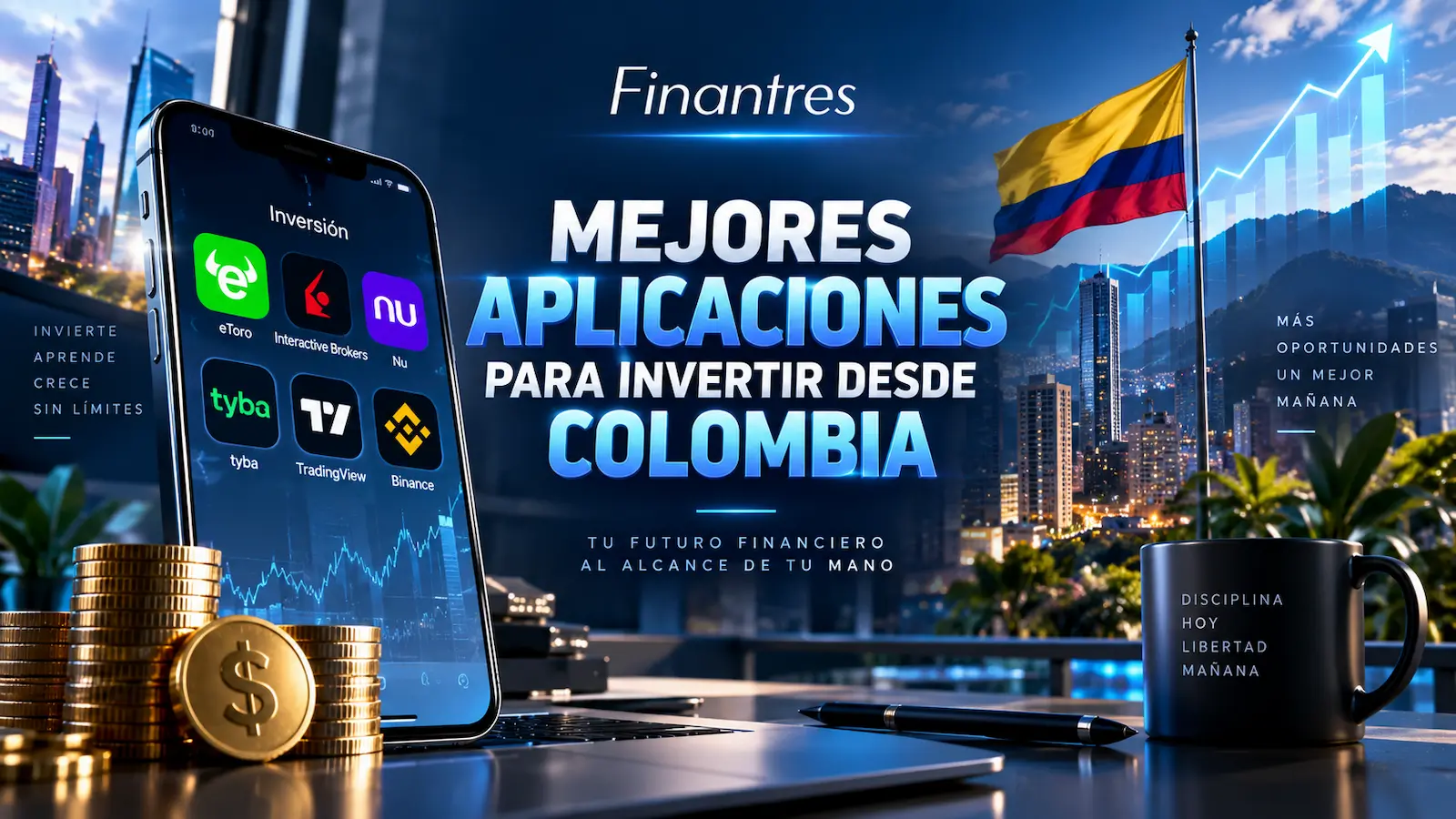 Mejores aplicaciones para invertir desde Colombia