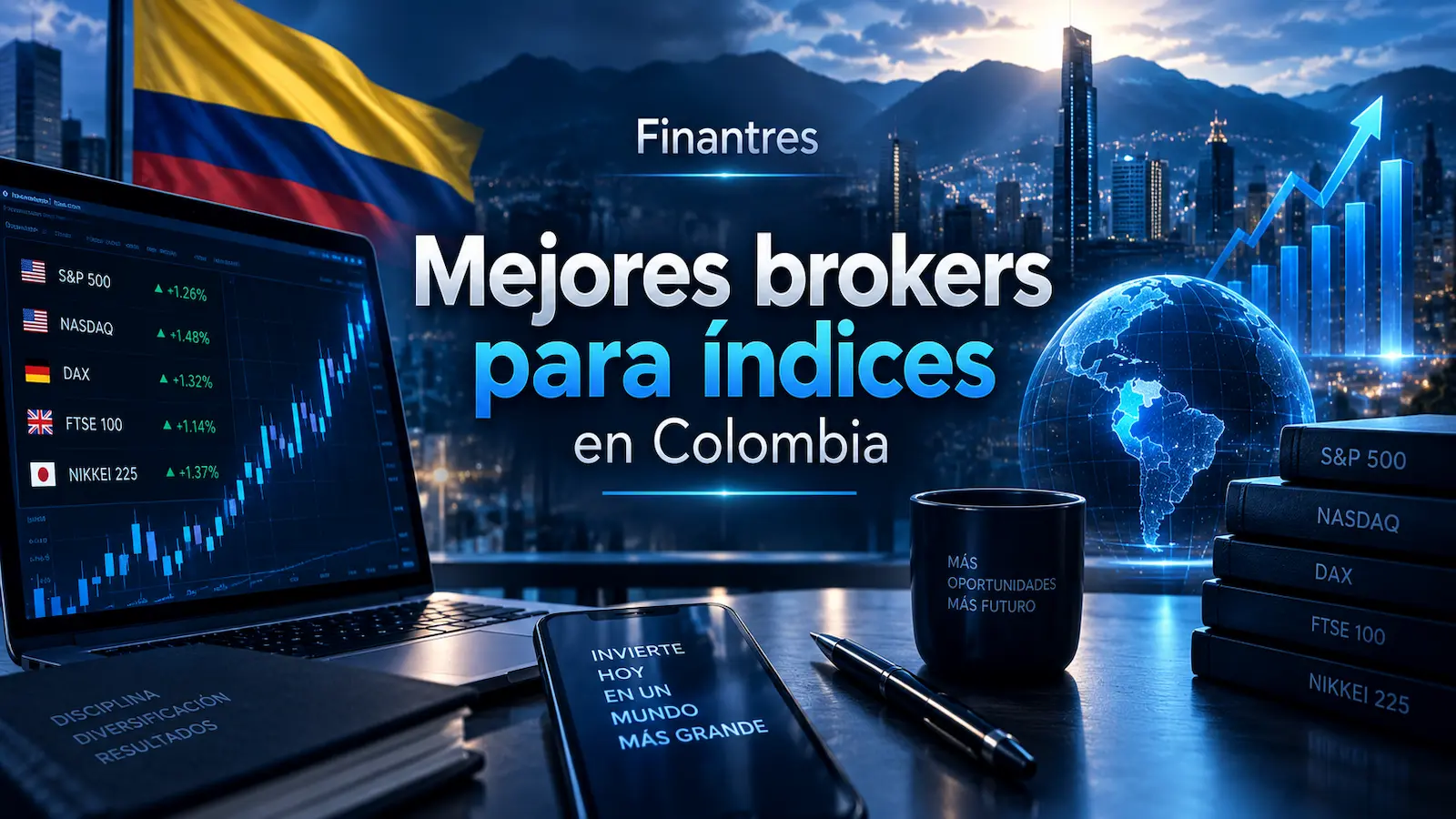 Mejores brokers para índices en Colombia: comparativa para elegir bien